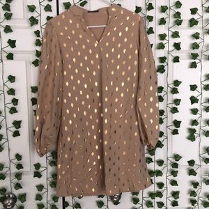 NEW cream and gold shirt dress